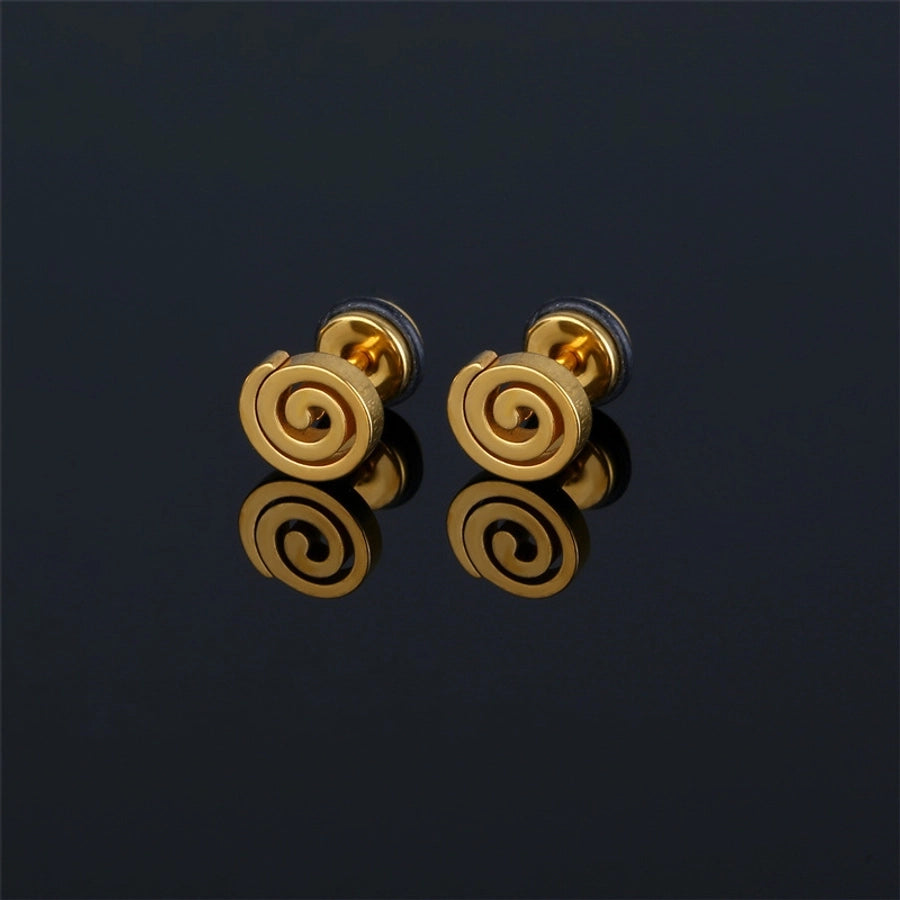 Spiral Stud Earrings [Stainless Steel]