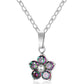 Flower Zircon Pendant Necklace [304 Stainless Steel]