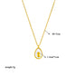 Fashion Avocado Acrylic Necklace [304 Stainless Steel,18K Gold Plated]