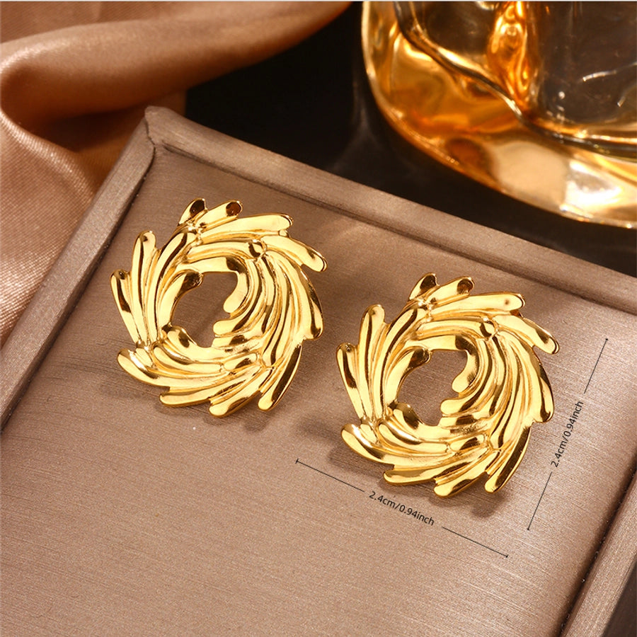 Mix Designs Earrings [304 Stainless Steel,18K Gold Plated]