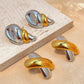 Mix Silver Gold Designs Earrings [304 Stainless Steel,18K Gold Plated]