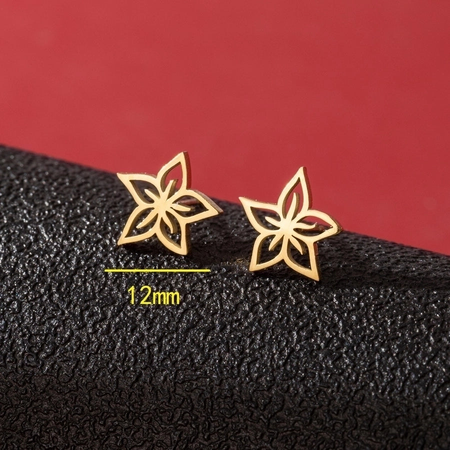 Animal Stud Earrings [304 Stainless Steel,18K Gold Plated]