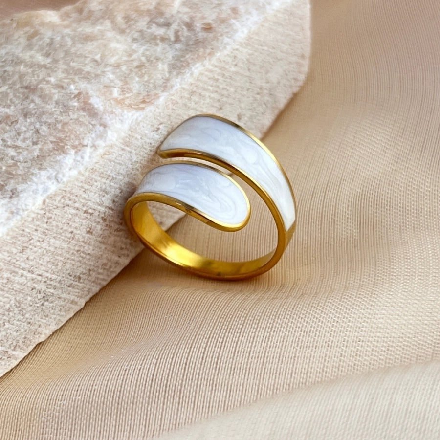 Retro Luxurious Enamel Ring [304 Stainless Steel 18K Gold Plated]