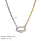 Duo Tone Chain Necklace [304 Stainless Steel,18K Gold Plated]