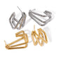 Solid Color Earrings [304 Stainless Steel,18K Gold Plated]