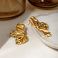 Petal Earrings [304 Stainless Steel,18K Gold Plated]