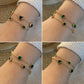 Round/Square/Heart Shape Glass Stone Bracelets [304 Stainless Steel, 18K Gold Plated]