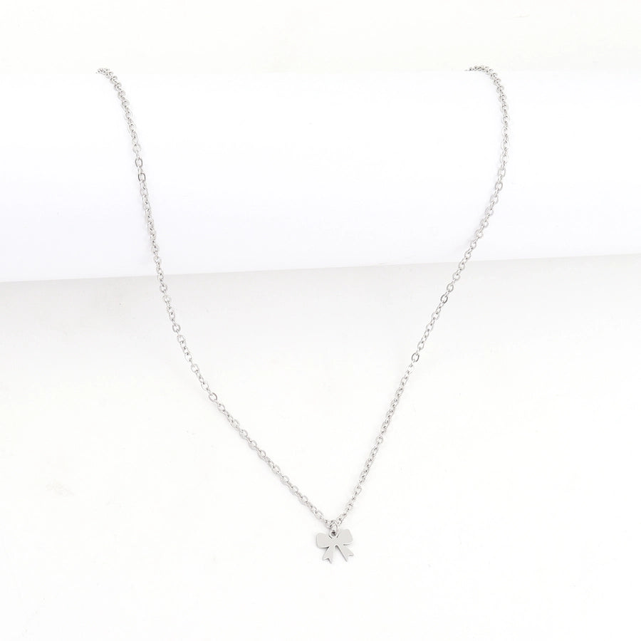 Bow Knot Necklace [201,304 Stainless Steel]