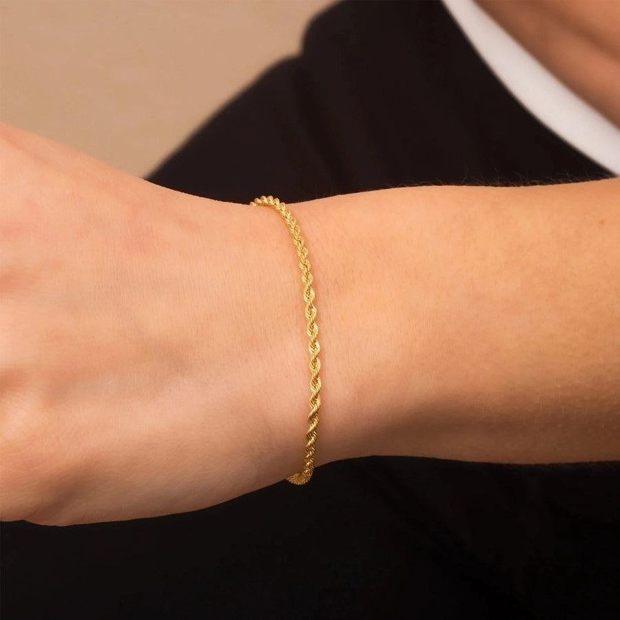 Braceletas de cadena [316L de acero inoxidable, 18K de oro chapado]