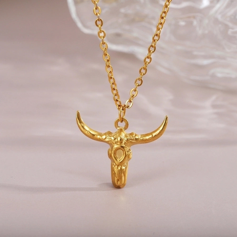 Bull Necklace [304 Stainless Steel 18K Gold Plated]