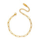 Bracciale/collana a catena di collegamento [acciaio inossidabile 304, oro 18K placcato]