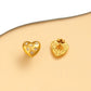 Heart Shape Rhinestones Earrings [304,316 Stainless Steel,18K Gold Plated]