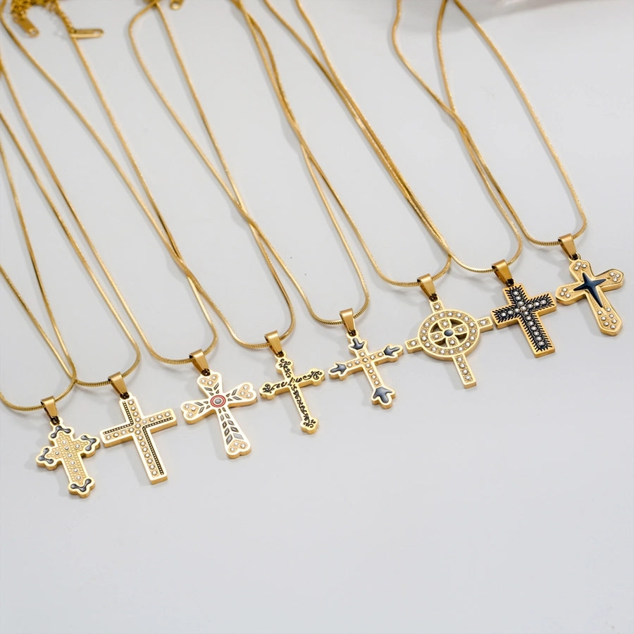 Cross Necklace [304 Stainless Steel]