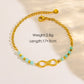 Artificial Pearls Natural Stone Bracelets [304 Stainless Steel, 14K Gold Plated]