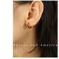 Round Rhinestones Hoop Earrings [304 Stainless Steel,18K Gold Plated]