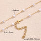 Round Simple Acrylic Imitation Pearl  Necklace [304 Stainless Steel,18K Gold Plated]