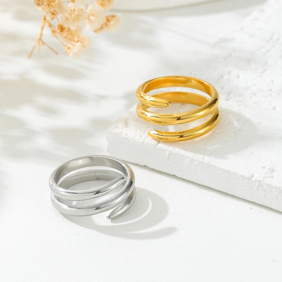 Swirly Ring [304 Stainless Steel, 18K Gold Plated]