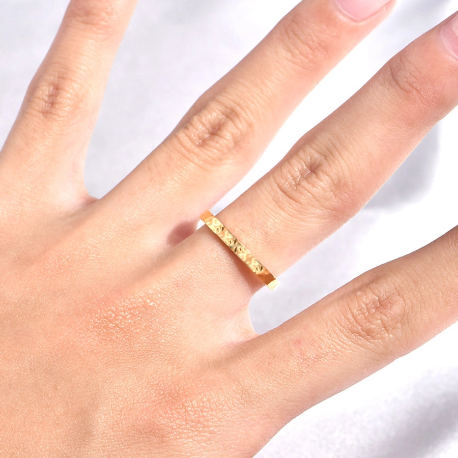 Abstract Band Ring [304 Stainless Steel 18K Gold Plated]