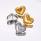 Heart Shape Earrings [304 Stainless Steel,18K Gold Plated]