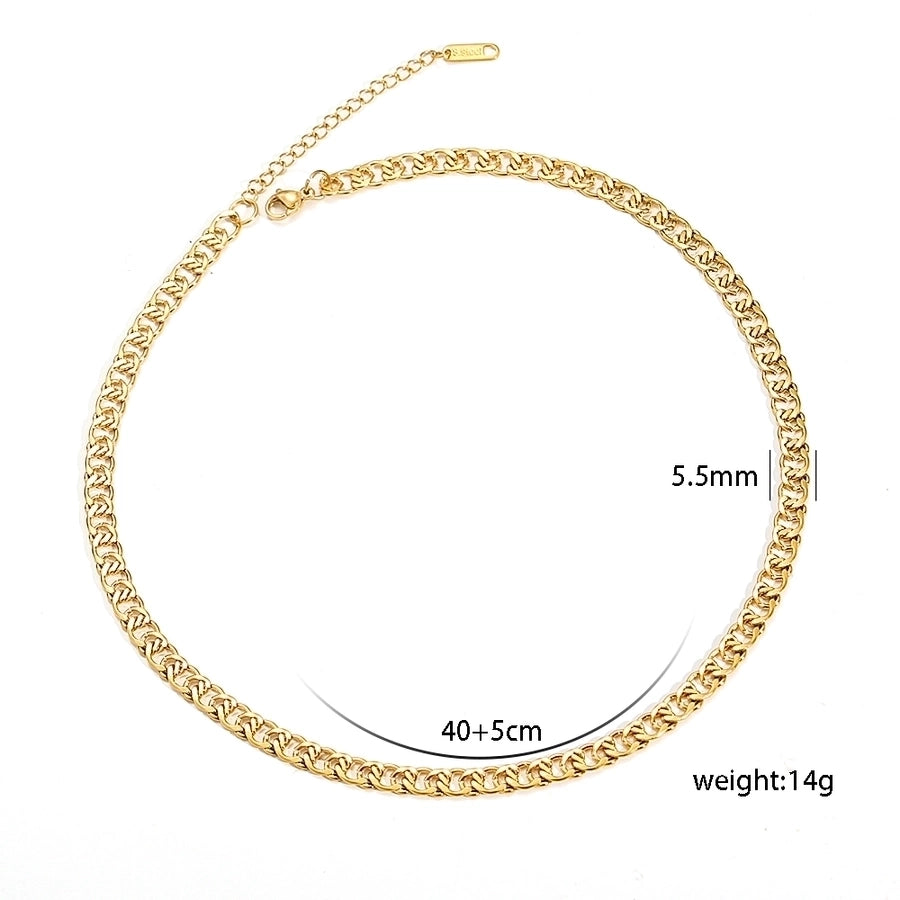 Curb Chain Necklace Necklace [304 Stainless Steel]