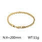 Rope Chain Bracelet [304 Stainless Steel 18K Gold Plated]