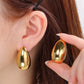 Water Droplets Hollow Out Earrings [304 Stainless Steel,18K Gold Plated]