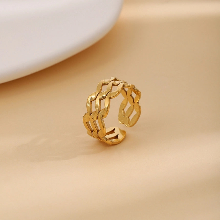 Mix Design Gold Ring [304 Stainless Steel]