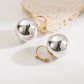 Round Heart Shape Mixed materials Drop Earrings [304 Stainless Steel]