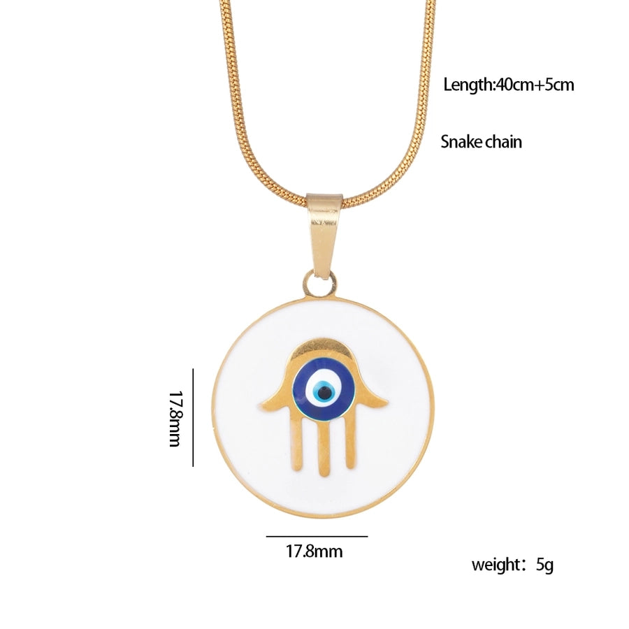 Eye Elephant Necklace [304 Stainless Steel Copper]