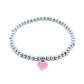 Heart Shape Beaded Bracelet [Stainless Steel,18K Gold Plated]