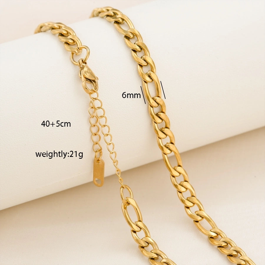 Chain Necklace [304 Stainless Steel,18K Gold Plated]