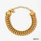 Thick Chain Bracelets [304 Stainless Steel,16K Gold Plated]