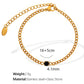 Glass Stone Curb Chain Bracelet [304 Stainless Steel,18K Gold Plated]