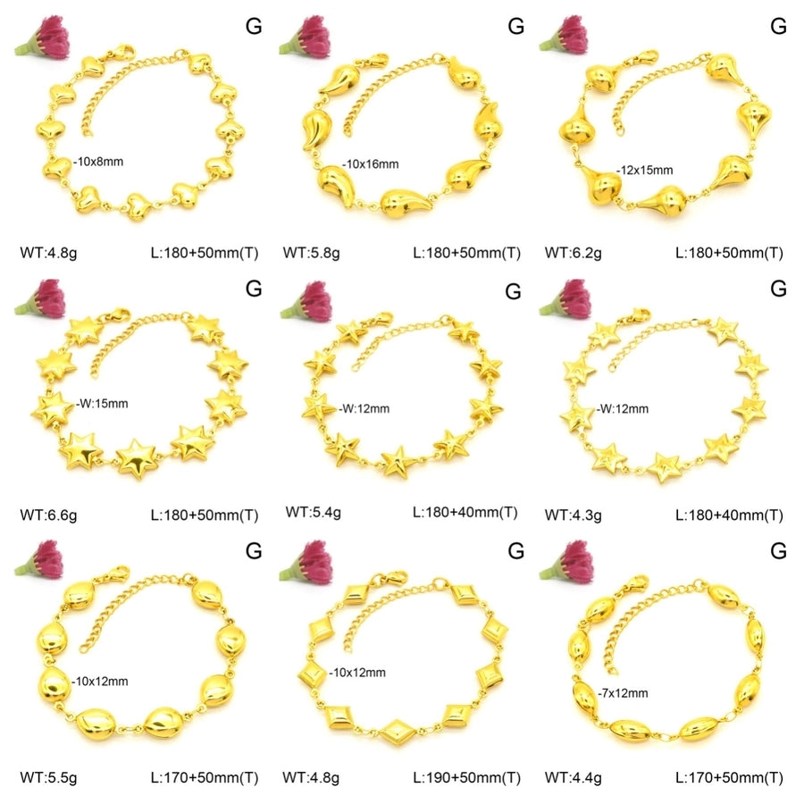 Mixed Designs Bracelets [201,302,304 Stainless Steel]