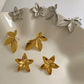 Leaves Flower Earrings [304 Stainless Steel,16K Gold Plated]