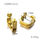 Square Stud Earrings [304 Stainless Steel,18K Gold Plated]