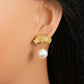 Baroque Style Irregular Artificial Pearls Earrings [304 Stainless Steel,18K Gold Plated]