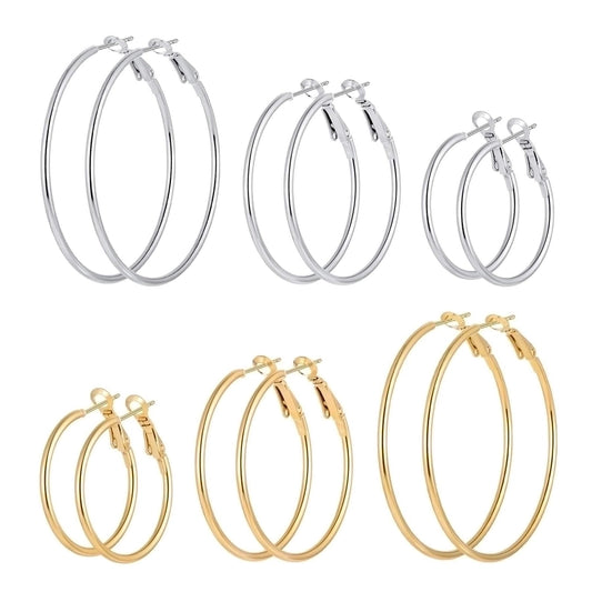 Thin Hoop Earrings [Stainless Steel]