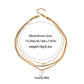 Round Three Layer Necklace  [304 Stainless Steel,14K Gold Plated]