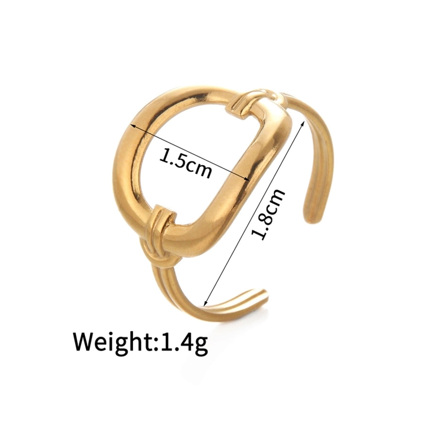 Mix Design Ring [304 Stainless Steel 14K Gold Plated]