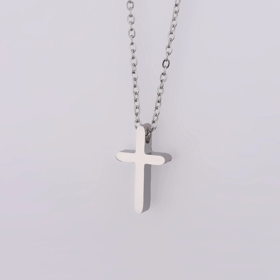 Cross Necklace [304 Stainless Steel,18K Gold Plated]