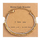 Letter Rhinestones Chain Card Bracelets [304 Stainless Steel,18K Gold Plated]