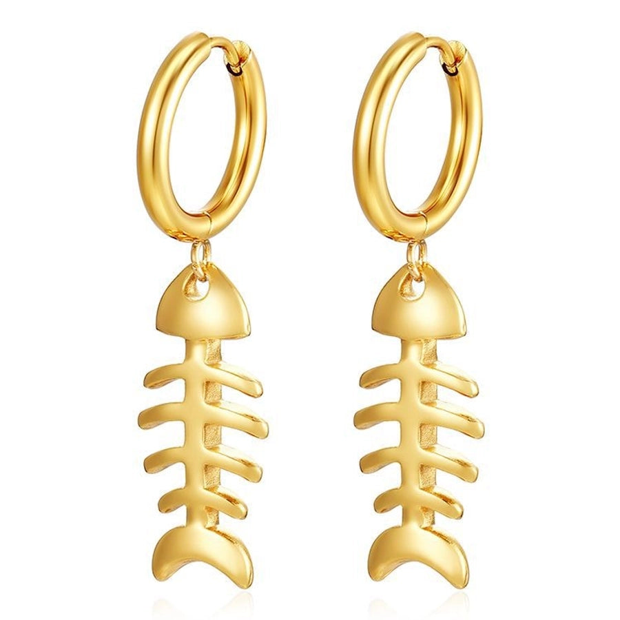 Geometric Star Spiral Drop Earrings [304 Stainless Steel,18K Gold Plated]