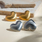 Matte Heart Shape Earrings [304 Stainless Steel,18K Gold Plated]