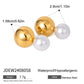 Boucles d'oreilles en perles artificielles [304 en acier inoxydable]