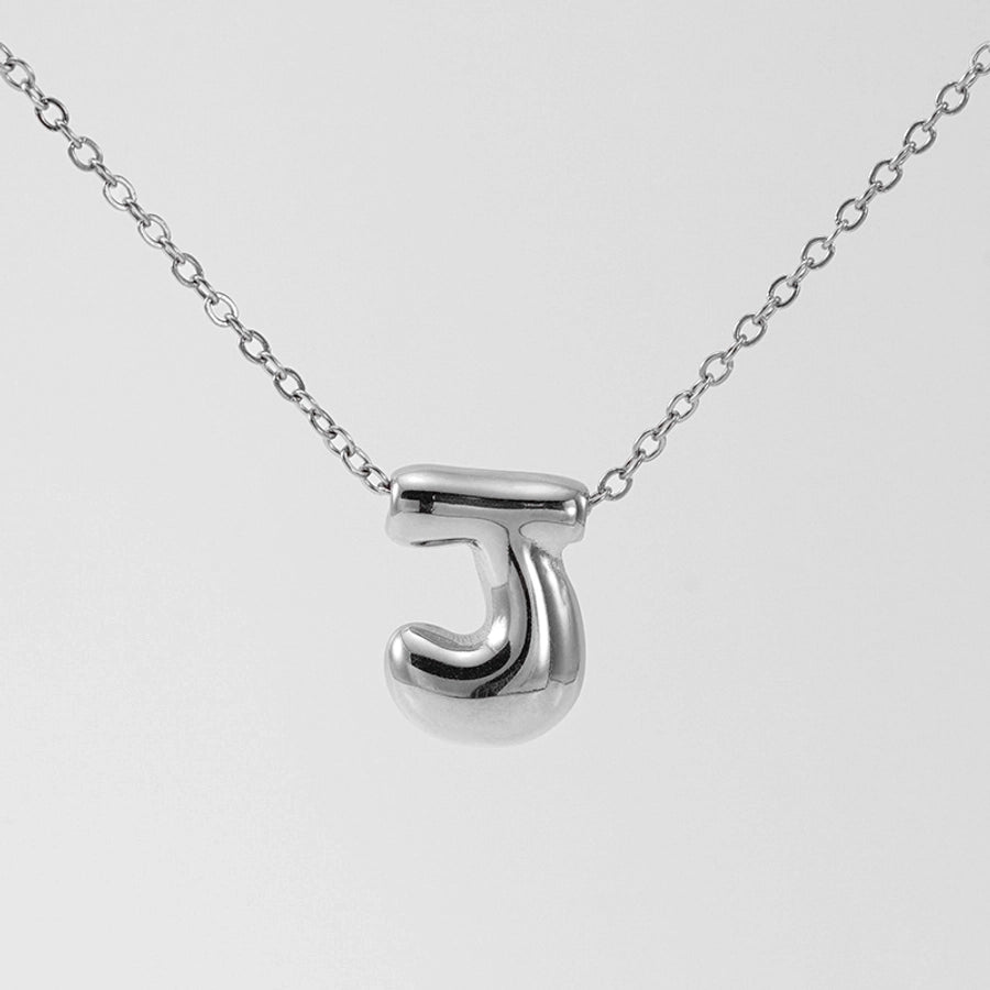 Letter Pendant Necklace [304 Stainless Steel,18K Gold Plated]