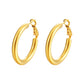 Hoop Earrings [304 Stainless Steel,18K Gold Plated]