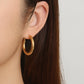 Hoop Earrings [304 Stainless Steel,18K Gold Plated]