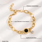 Oval Roman/Numeral/Butterfly Bracelets [304 Stainless Steel, 18K Gold Plated]