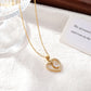 Heart Shape Necklace [304 Stainless Steel,16K Gold Plated]